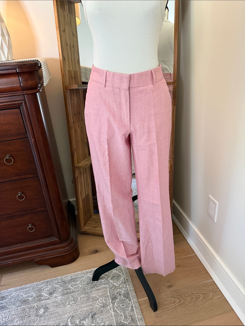 J. Crew Factory Pink Wide-Leg Trousers